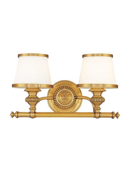 Milton 2-Light Bath Sconce in Flemish Brass.
